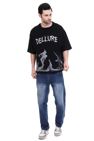 Fire Wave Oversized T-Shirt for Men