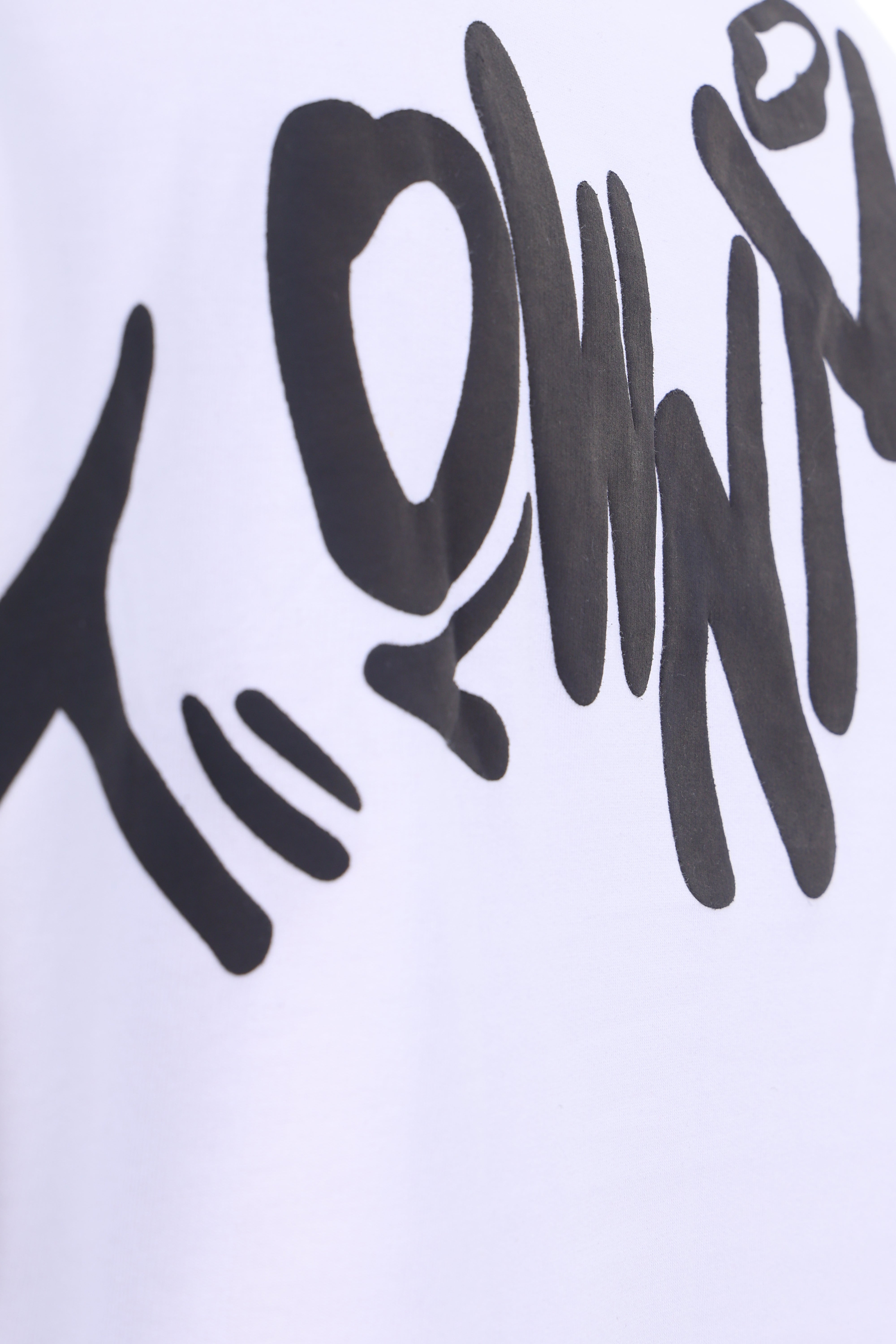 Black abstract design on a white background