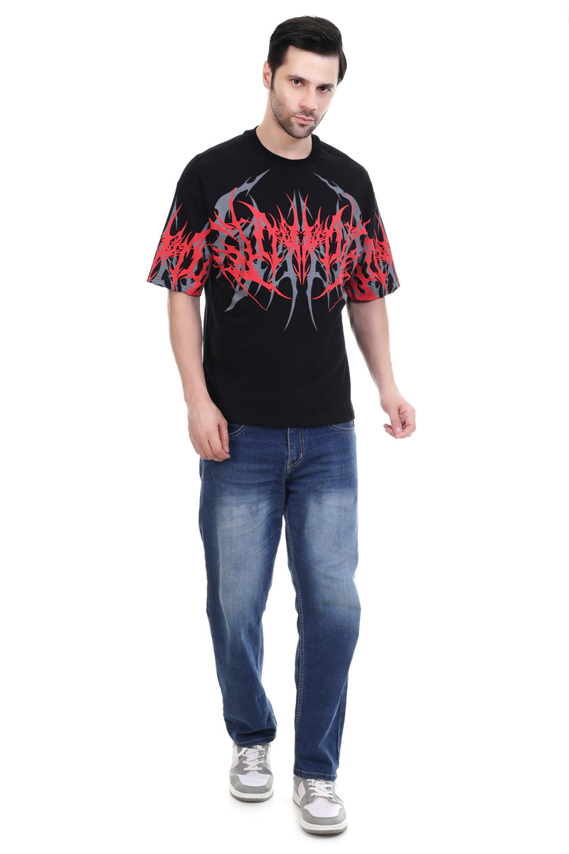 Inferno Pulse | Oversized Graphic T-Shirt