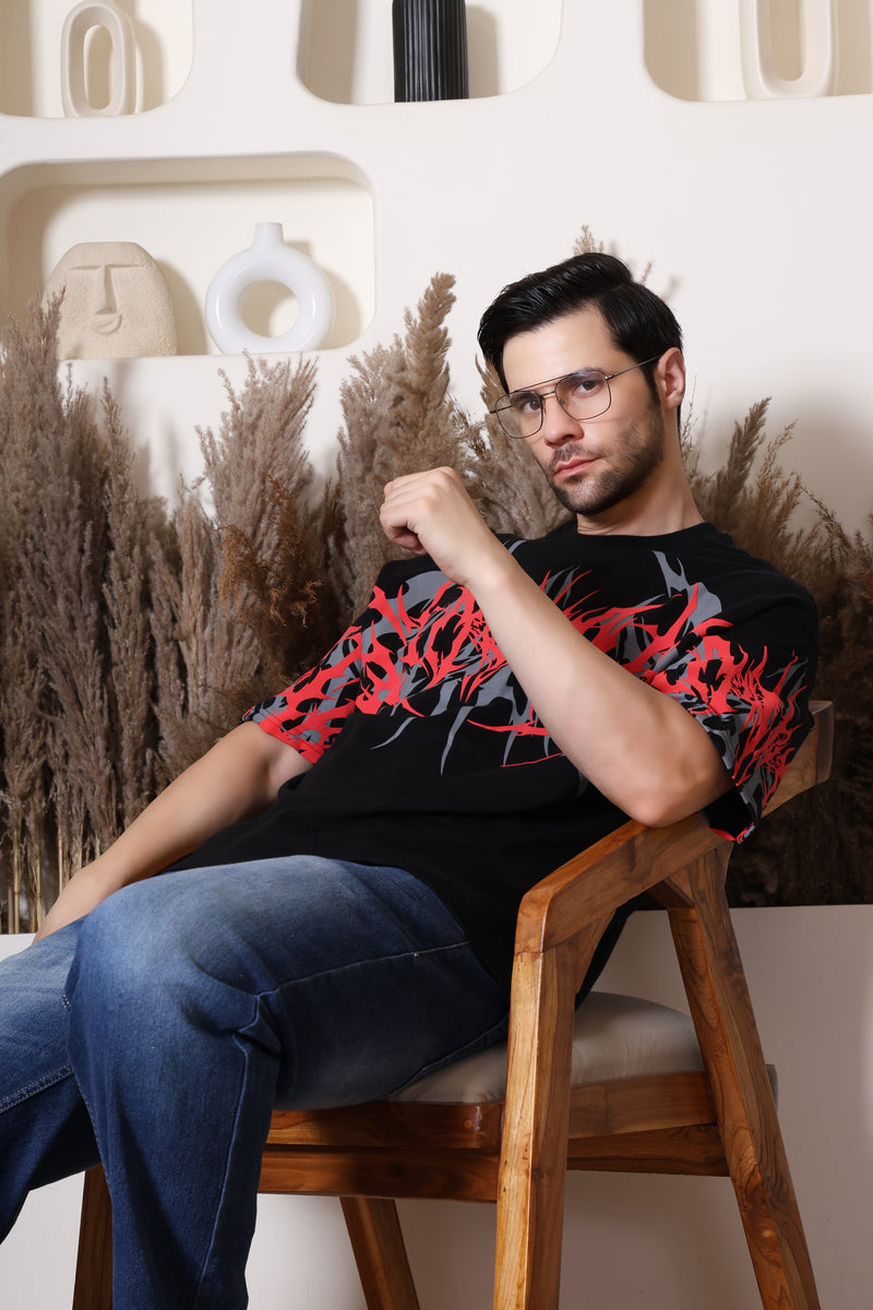 Inferno Pulse | Oversized Graphic T-Shirt