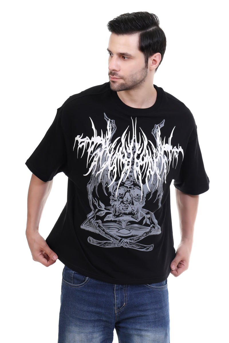 Noir Mirage Oversized T-Shirt for Men