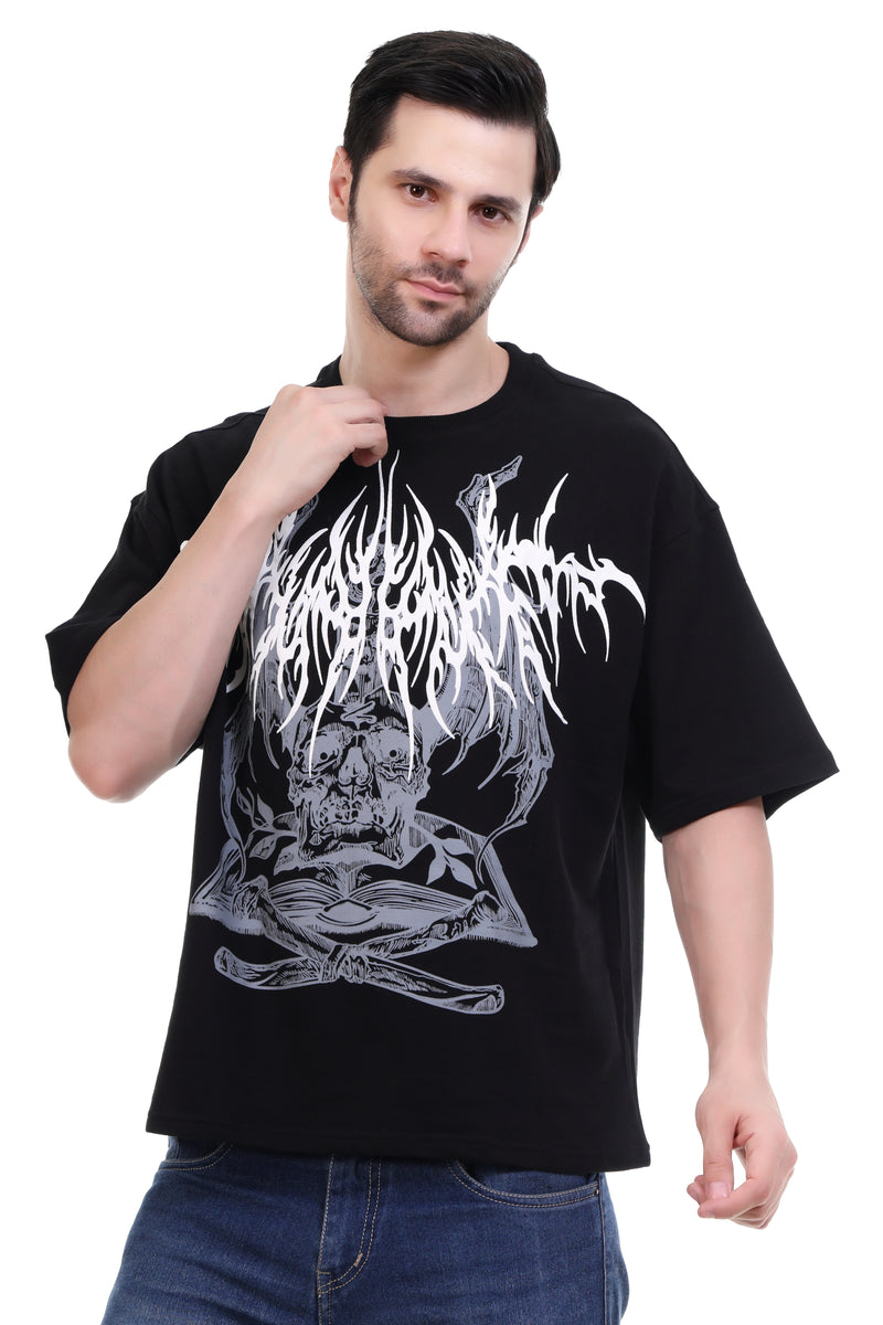 Noir Mirage Oversized T-Shirt for Men