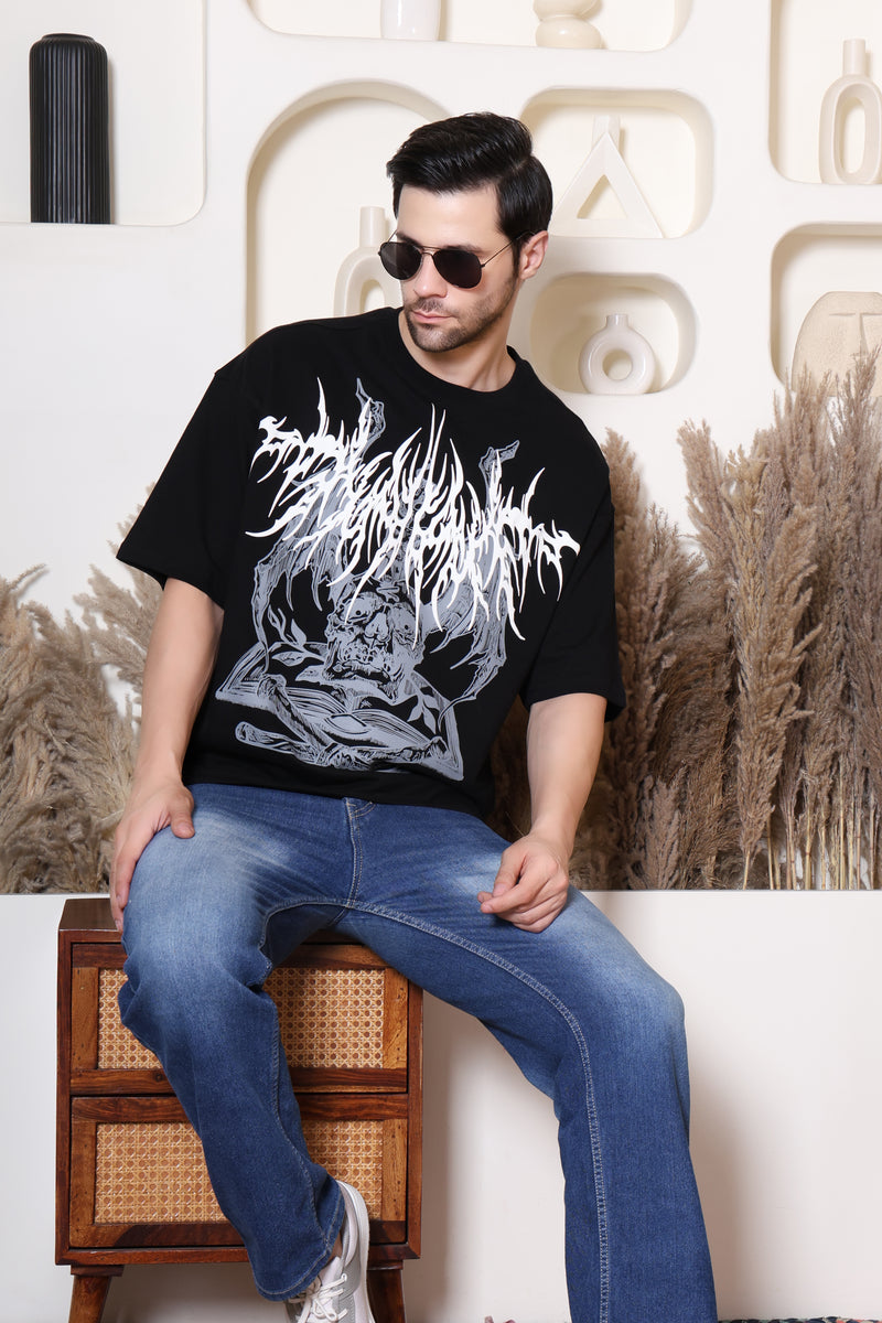 Noir Mirage Oversized T-Shirt for Men