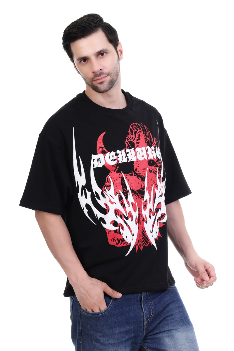 Noir Mirage Men's Oversized Graphic T-Shirt