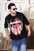 Noir Mirage Men's Oversized Graphic T-Shirt