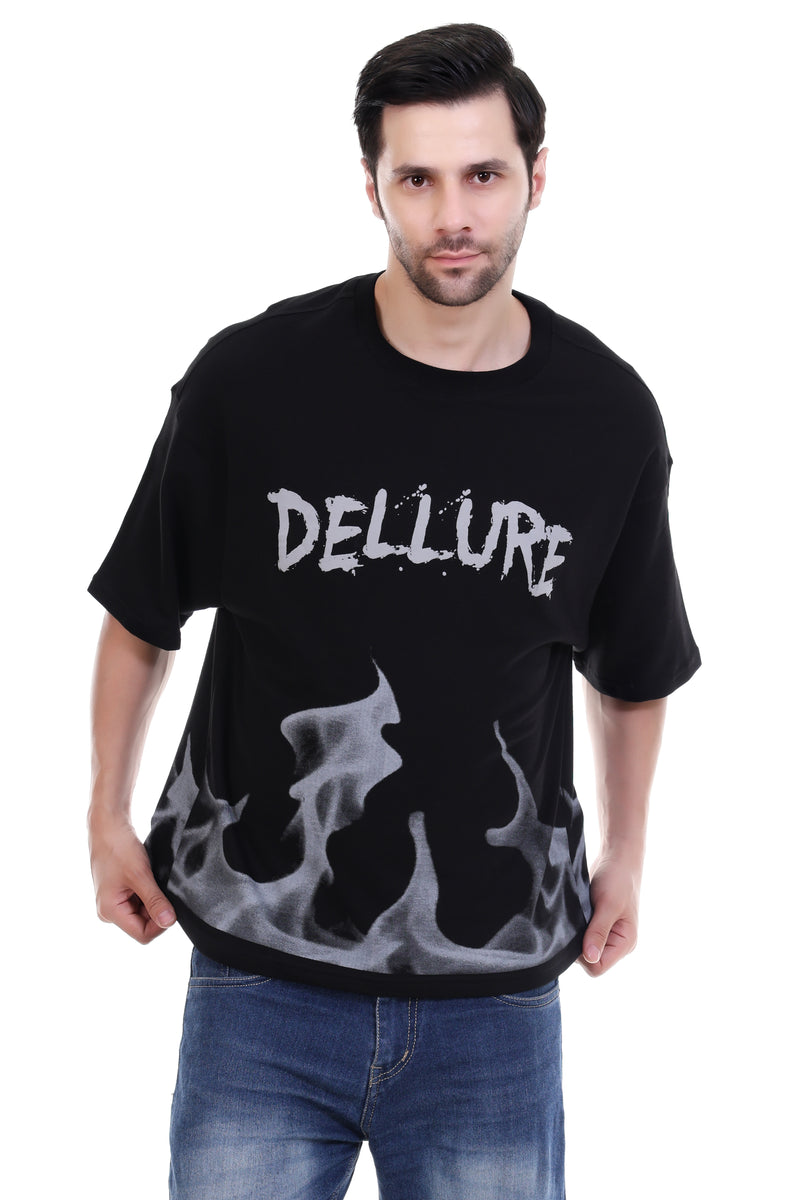 Fire Wave Oversized T-Shirt for Men