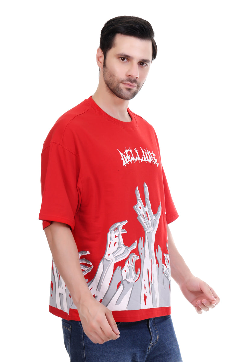 Scarlet Ascent Men’s Oversized Drop Shoulder T-Shirt