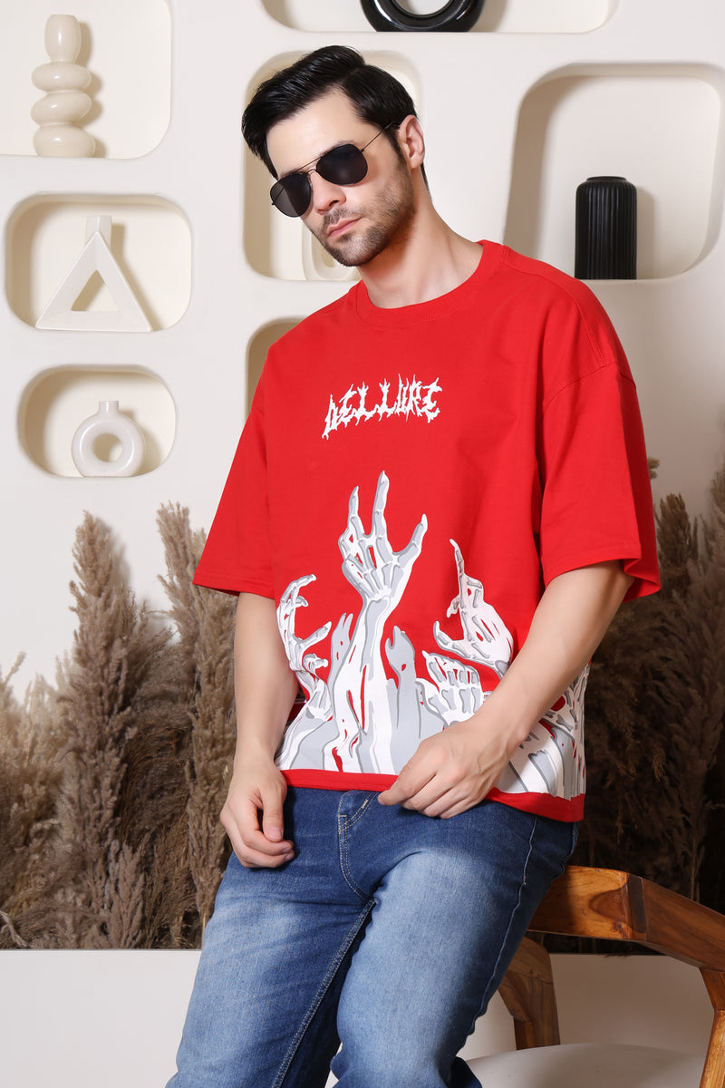 Scarlet Ascent Men’s Oversized Drop Shoulder T-Shirt