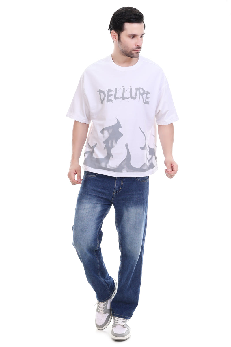 Fire Wave Oversized T-Shirt for Men