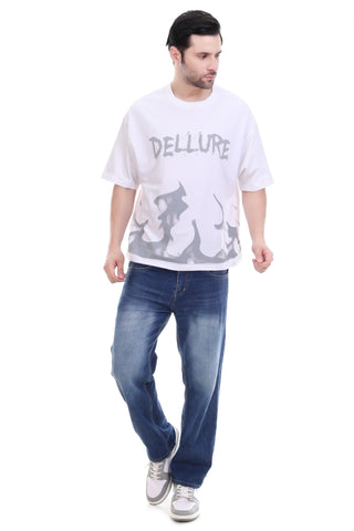 Fire Wave Oversized T-Shirt for Men
