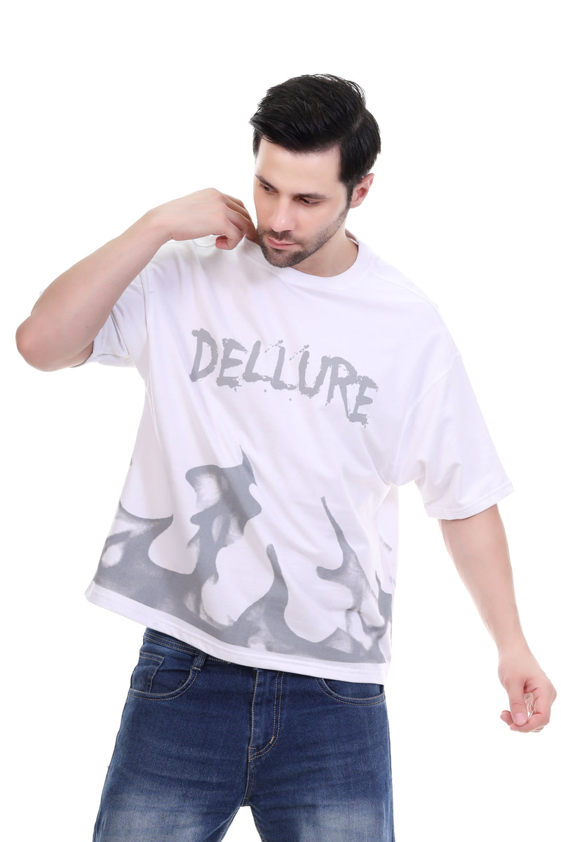 Fire Wave Oversized T-Shirt for Men