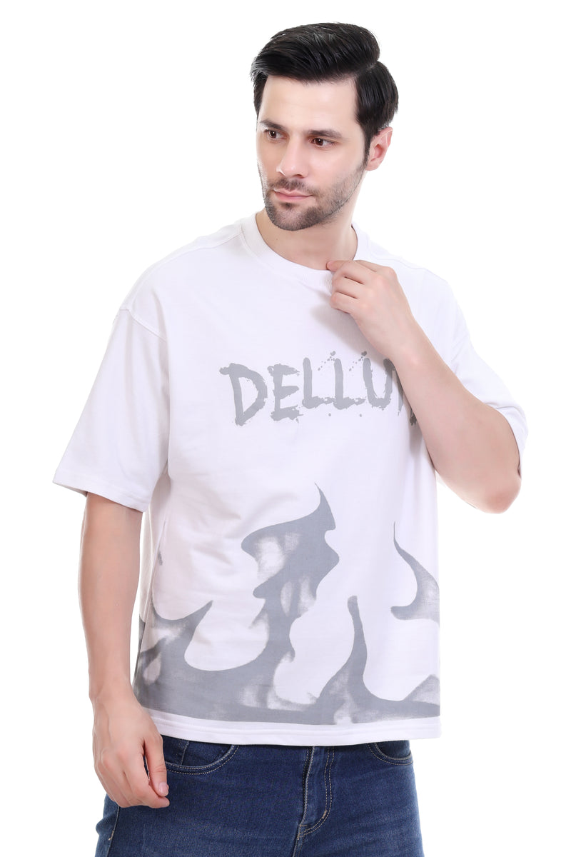 Fire Wave Oversized T-Shirt for Men