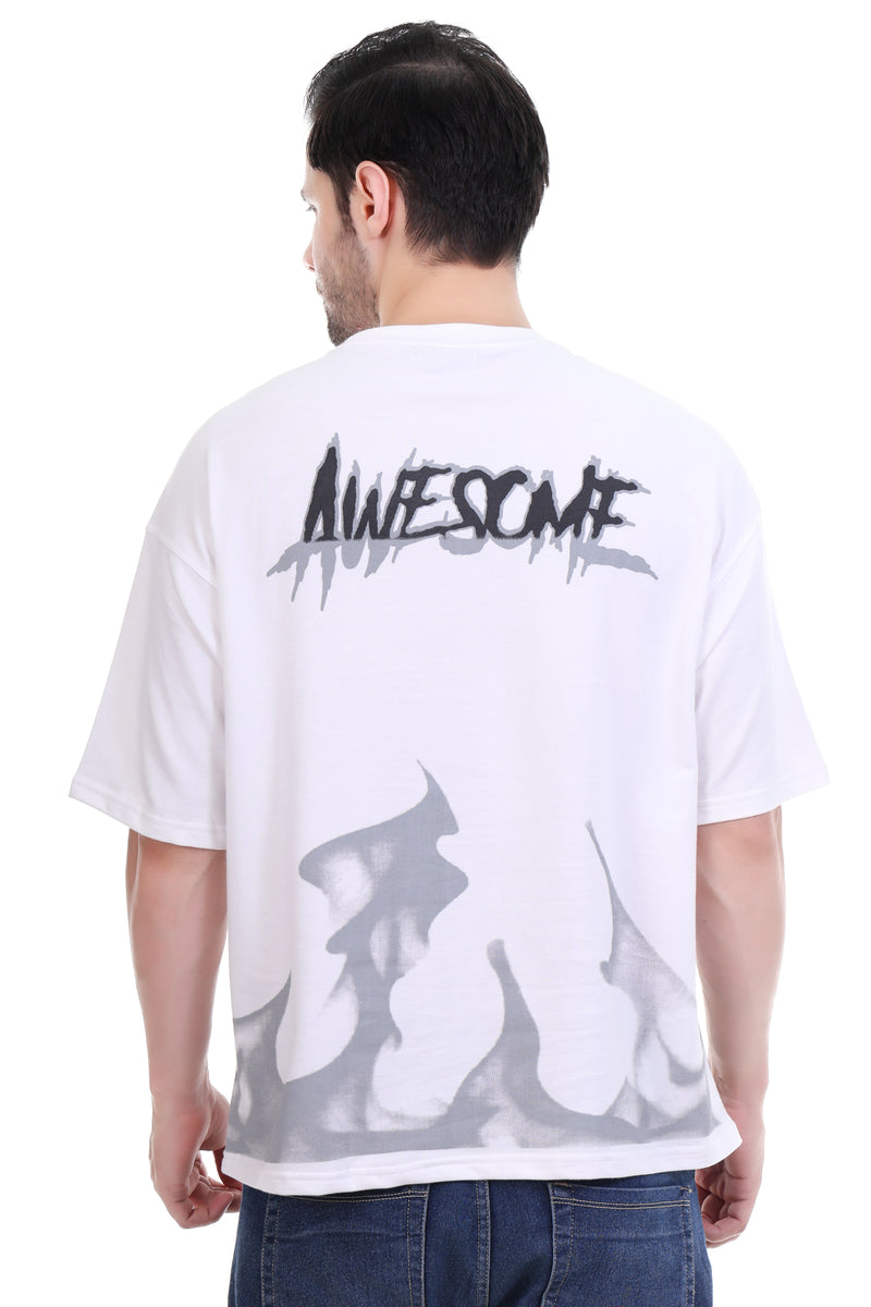 Fire Wave Oversized T-Shirt for Men