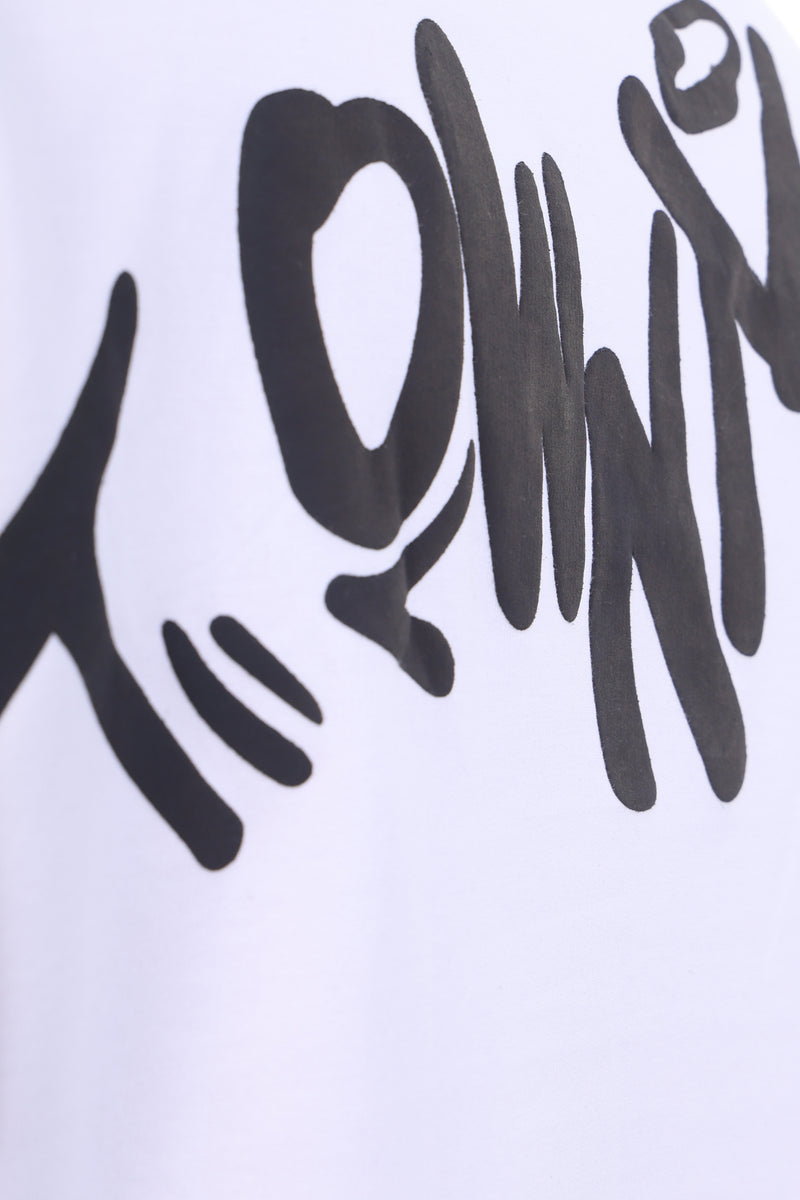 Black abstract design on a white background